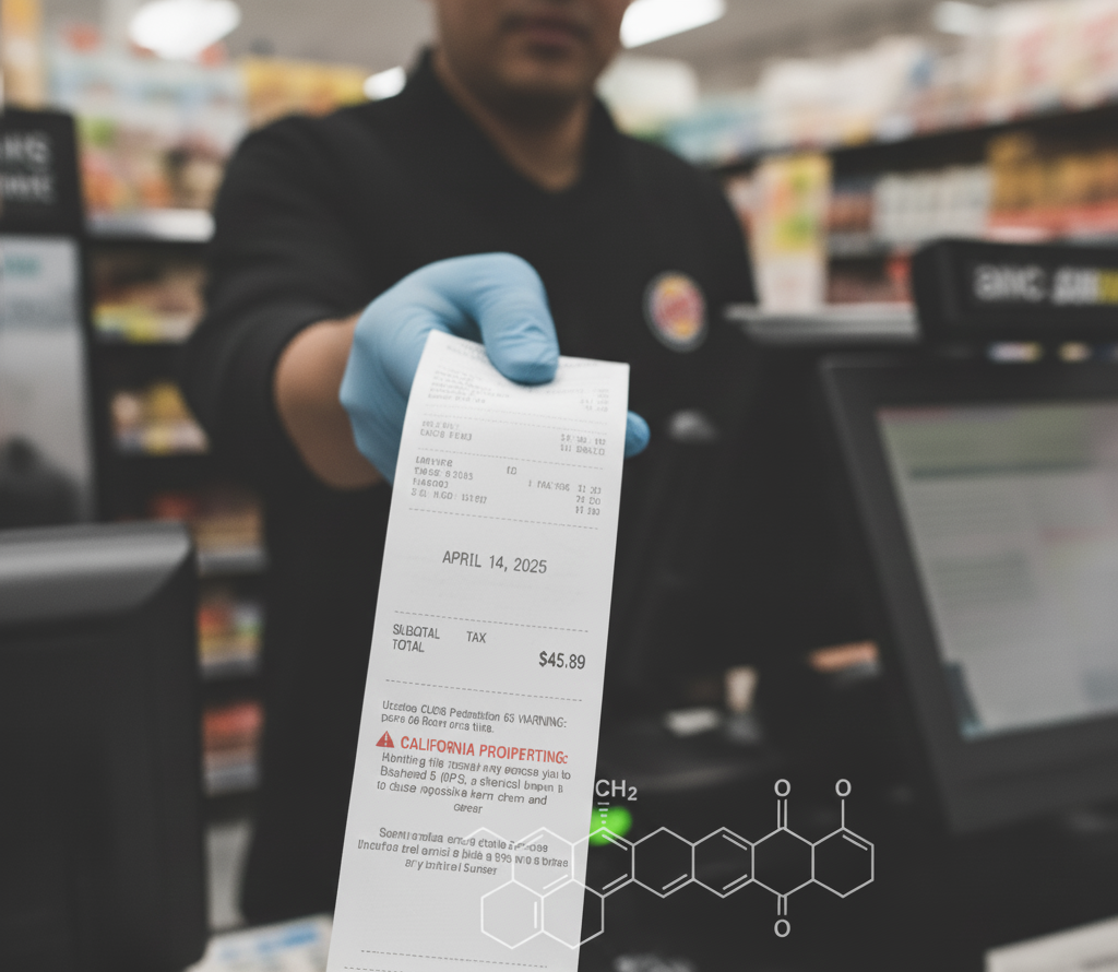 美國零售商使用的紙質收據中發現高濃度有毒化學物質