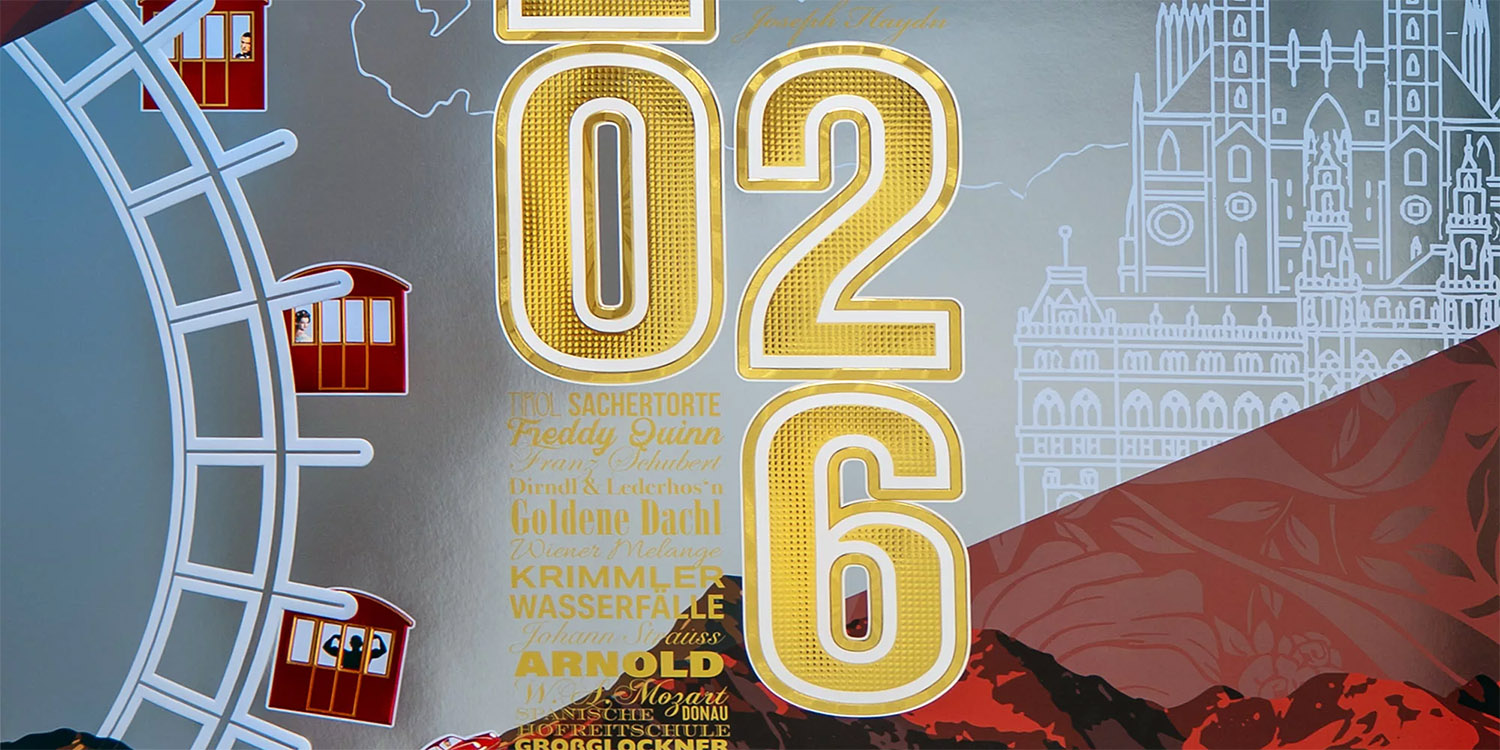 LEONHARD KURZ 2026 年掛曆：頂級印刷工藝的示範之作