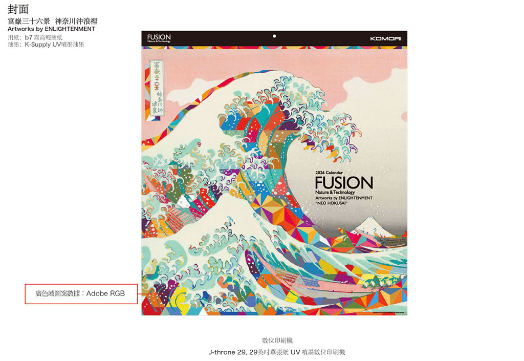 小森掛曆重新詮釋浮世繪名作