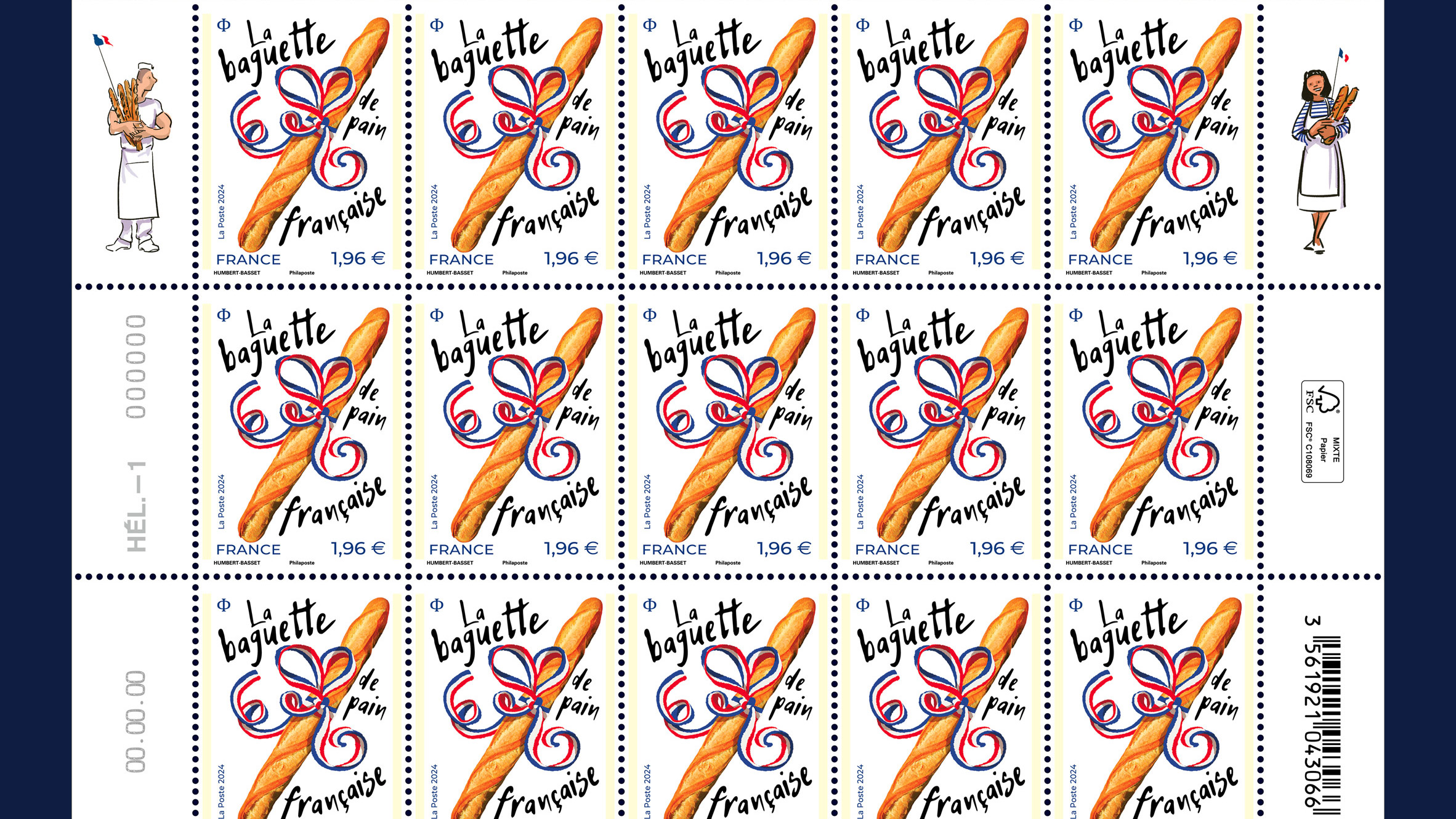 法國郵政推出聞起來像法國麵包的刮嗅氣味郵票